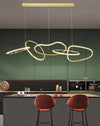 Gold pendant chandelier - modern dining room lighting