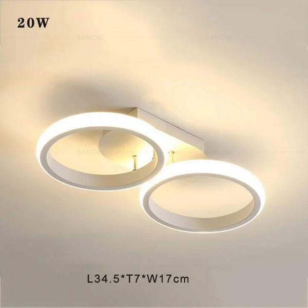 LED chandelier - metal, modern bedroom/hallway lighting