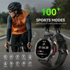 Smartwatch with LED flashlight, fitness tracker, health monitor