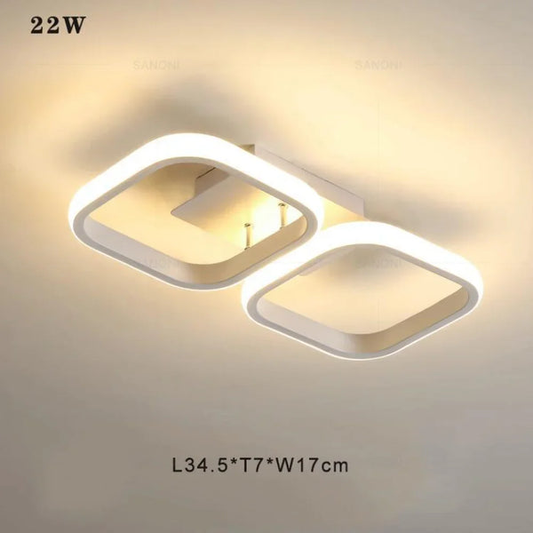 LED chandelier - metal, modern bedroom/hallway lighting
