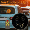 LED car expression light: remote control, multi-function warning