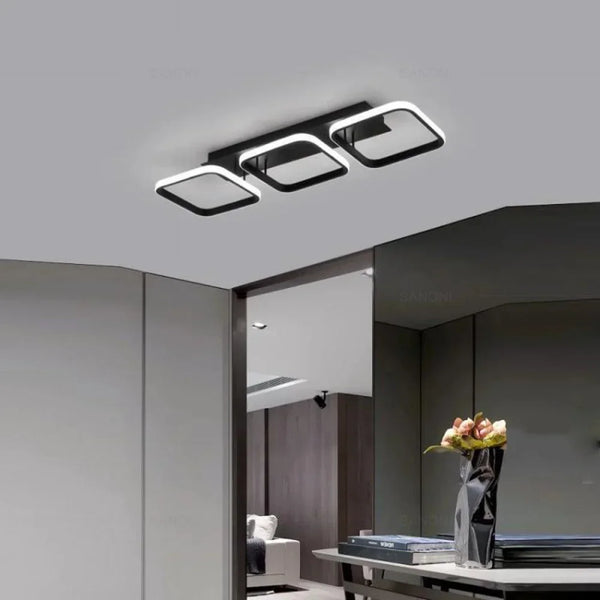 LED chandelier - metal, modern bedroom/hallway lighting