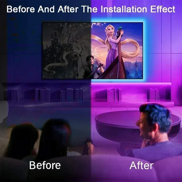 RGB led strip lights with app control for room decor