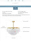 LED ceiling light, tree branch design, glass & metal art