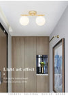 LED ceiling light: Nordic, iron glass, modern gold
