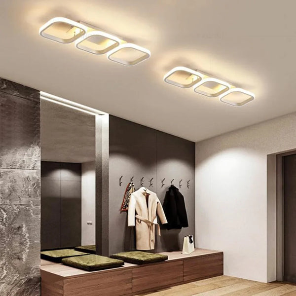 LED chandelier - metal, modern bedroom/hallway lighting