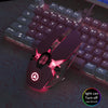 Gaming mouse wired - ergonomic, RGB LED backlit, 3200dpi