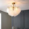 LED ceiling light, tree branch design, glass & metal art