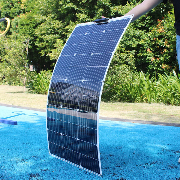 ASUNERGE 100–600 W Flexible Monocrystalline Solar Panel – Waterproof, Bendable Power for RV & Boat