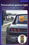 LED car expression light: remote control, multi-function warning