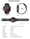 Smartwatch men's fitness tracker - waterproof, Bluetooth enabled