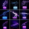 Gaming 3d LED night light - Game rifle decor, perfect gift
