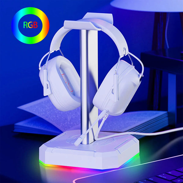 RGB gaming headset stand - aluminum alloy, PUBG compatible