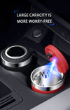 One-Touch Smell-Proof Car Ashtray with Blue LED & Fireproof Stainless Steel