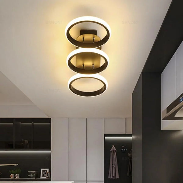 LED chandelier - metal, modern bedroom/hallway lighting