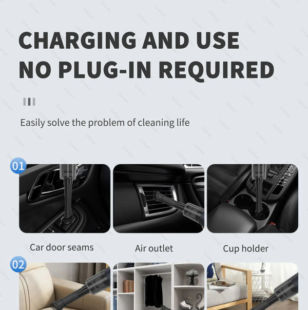 SZUK 98,000 Pa Handheld Car Vacuum Cleaner – Wireless, Ultra-Powerful & Portable