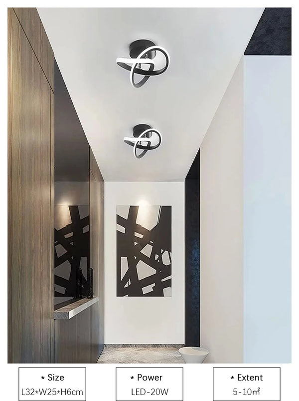 LED ceiling light 20W - Modern metal for versatile lighting