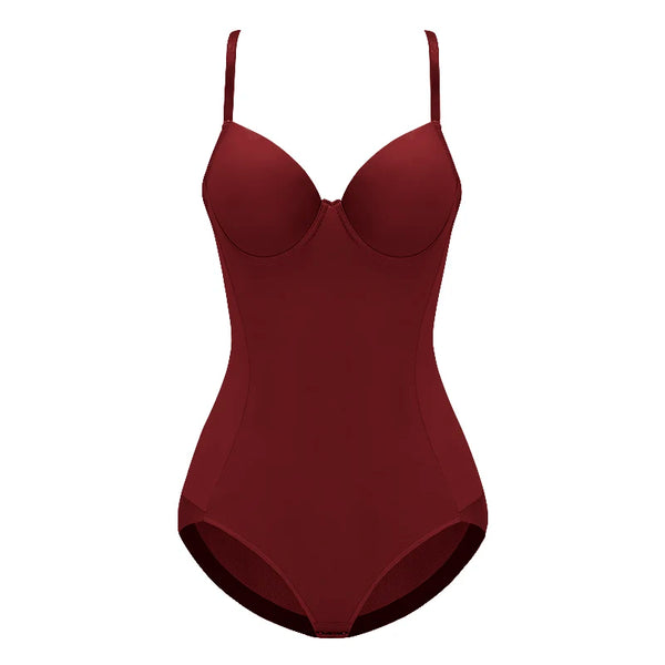 Silk-soft medium-control shaping bodysuit – Underwire support & removable straps