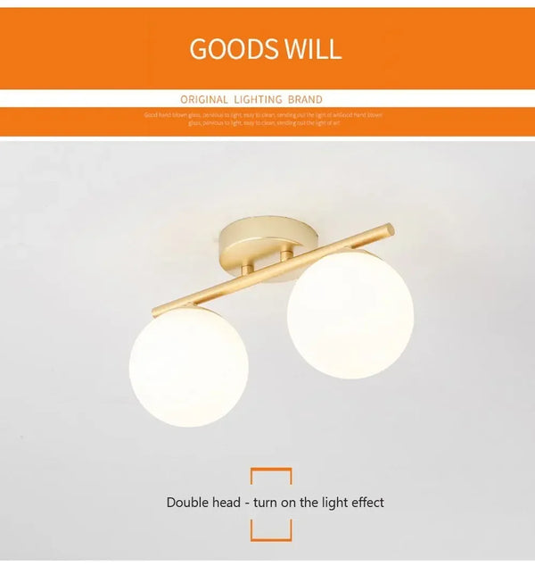 LED ceiling light: modern, glass finish