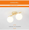 LED ceiling light: Nordic, iron glass, modern gold