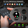 Smartwatch with LED flashlight, fitness tracker, health monitor