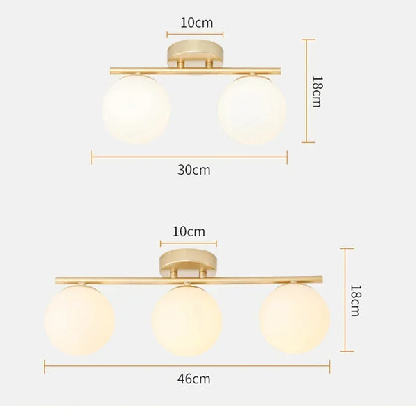 LED ceiling light: modern, glass finish