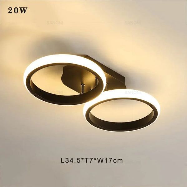 LED chandelier - metal, modern bedroom/hallway lighting