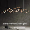 Gold pendant chandelier - modern dining room lighting