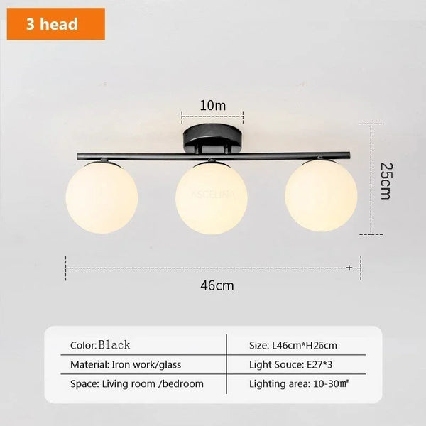 LED ceiling light: modern, glass finish