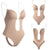 Backless medium-control plunge bodysuit – Clear straps & push-up shapewear corset