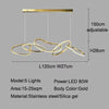 Gold pendant chandelier - modern dining room lighting