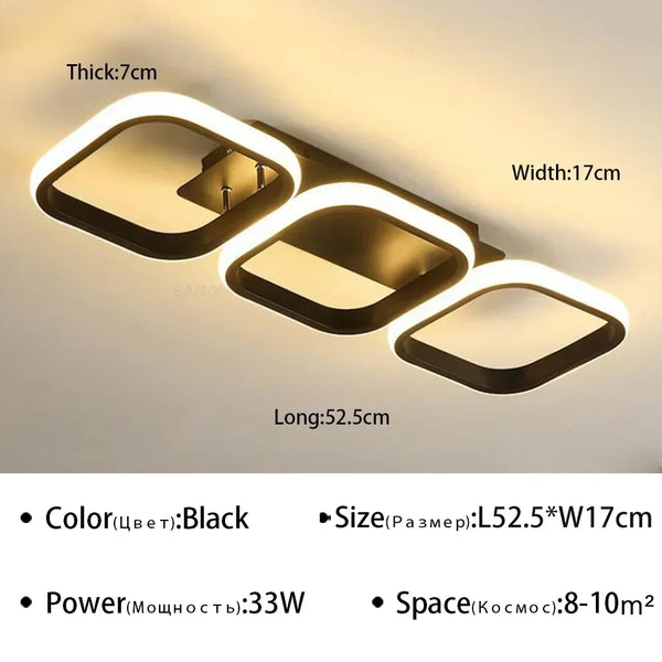 LED chandelier - metal, modern bedroom/hallway lighting