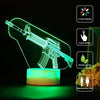 Gaming 3d LED night light - Game rifle decor, perfect gift
