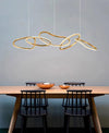 Gold pendant chandelier - modern dining room lighting