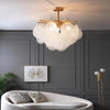 LED ceiling light, tree branch design, glass & metal art