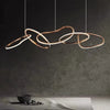 Gold pendant chandelier - modern dining room lighting