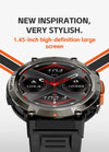 Smartwatch with LED flashlight, fitness tracker, health monitor