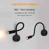 LED gooseneck wall light - adjustable reading lamp