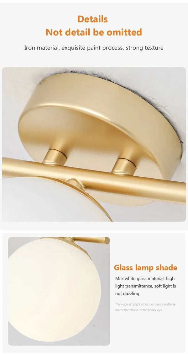 LED ceiling light: modern, glass finish