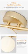 LED ceiling light: Nordic, iron glass, modern gold