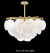 LED ceiling light, tree branch design, glass & metal art