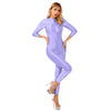 Shimmery high-neck long-sleeve bodysuit jumpsuit