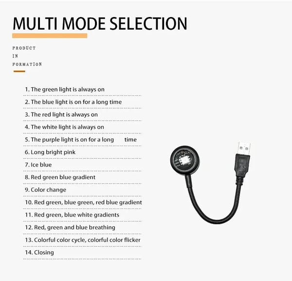 Sunset LED projector lamp - USB, bedroom/photography ambiance