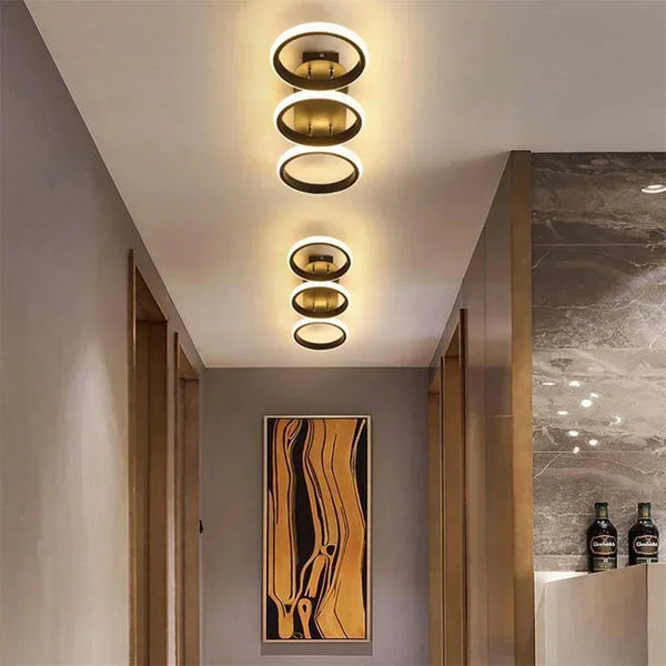 LED chandelier - metal, modern bedroom/hallway lighting
