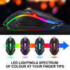 RGB gaming keyboard and mouse combo with ergonomic design