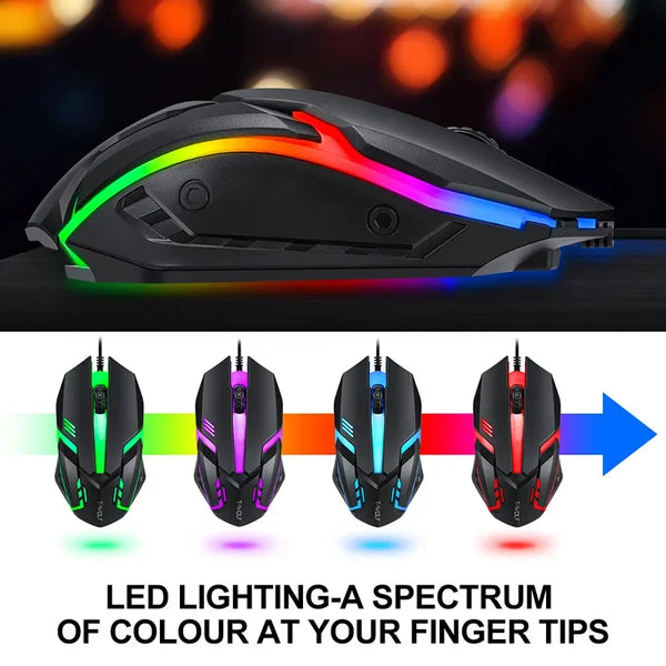 RGB gaming keyboard and mouse combo with ergonomic design