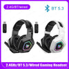 Casque de jeu sans fil RGB lumière pour PS4 PC portable