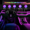 RGB Fiber-Optic Car Interior Ambient Lighting Kit – App & Sound-Sync Control