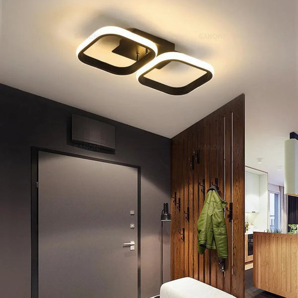 LED chandelier - metal, modern bedroom/hallway lighting