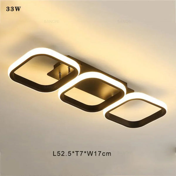 LED chandelier - metal, modern bedroom/hallway lighting